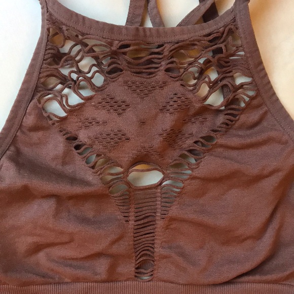 Dark Rust Crop Top - Picture 2 of 3